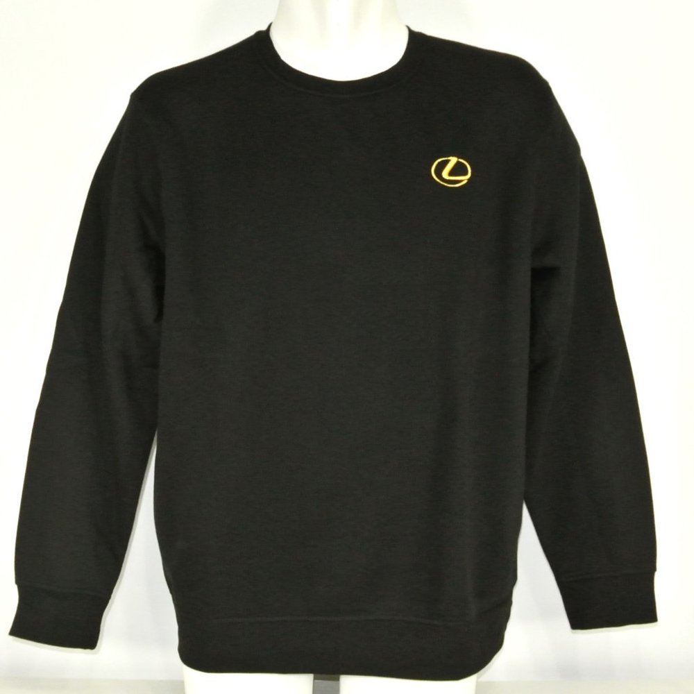 LEXUS Gold Logo Car Dealership Black Sweatshirt Employee Uniform Shirt Size M